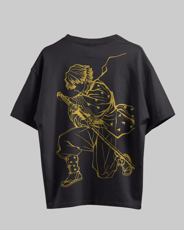 Zenitsu Agatsuma Oversized T-Shirt | Anime Streetwear | Premium Cotton Graphic Tee