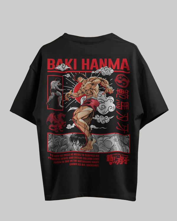 Baki Hanma Oversized T-Shirt | Anime Streetwear | Premium Cotton Graphic Tee
