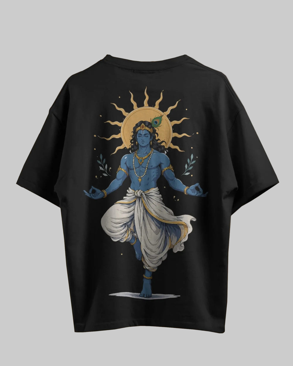 Krishna Oversized T-Shirt | Lord Krishna Premium Cotton Graphic Tee