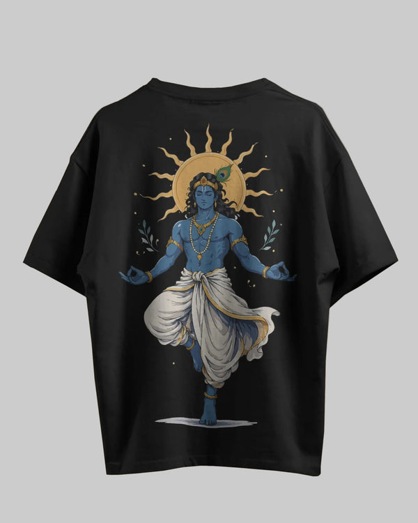 Krishna Oversized T-Shirt | Lord Krishna Premium Cotton Graphic Tee