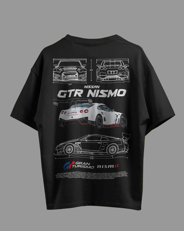 Nissan GT-R NISMO Oversized T-Shirt | JDM Blueprint Graphic Tee