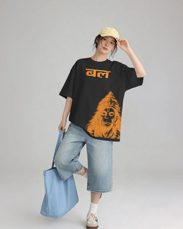 Hanuman Bal Oversized T-Shirt | Bajrangbali Graphic Tee | Premium Cotton | WEAR ON SOUL