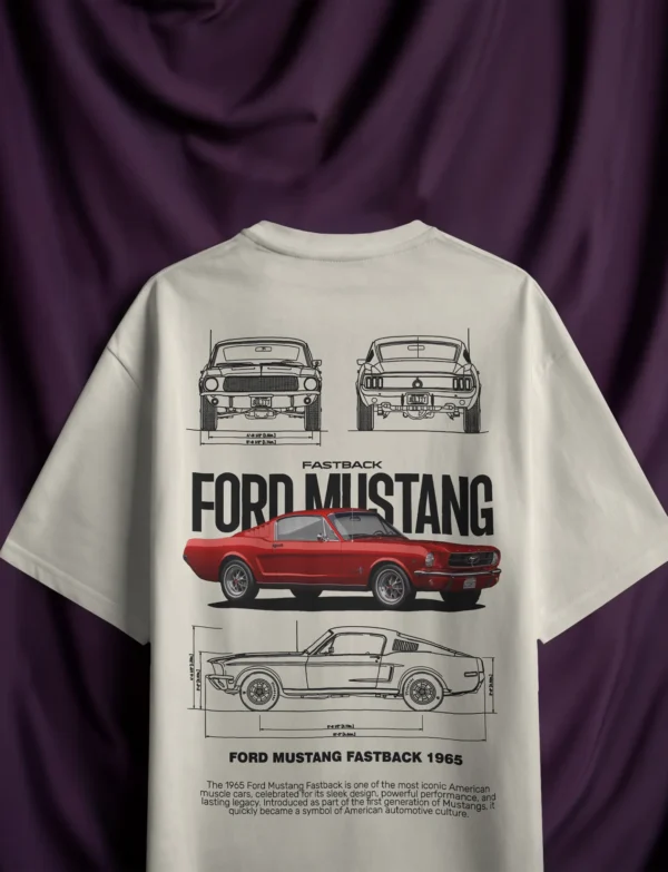 Ford Mustang Fastback 1965 Oversized T-Shirt